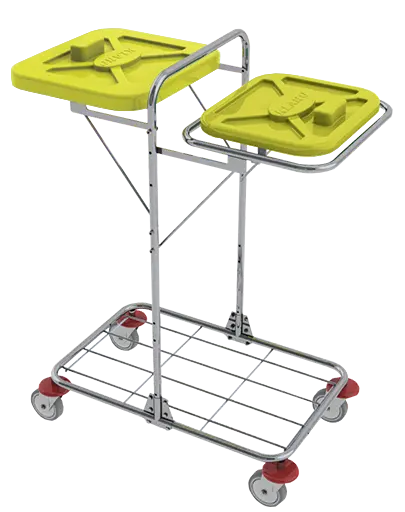 VK 120 - 0 vozík na třídění odpadu a prádla plast - VK - žlutý